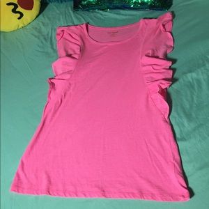 Hot pink short sleeve shirt